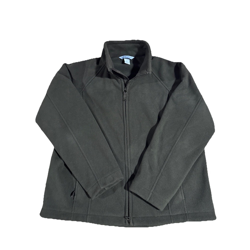 Duluth Trading Co.‎ Black Fleece Full Zip Jacket Size Large